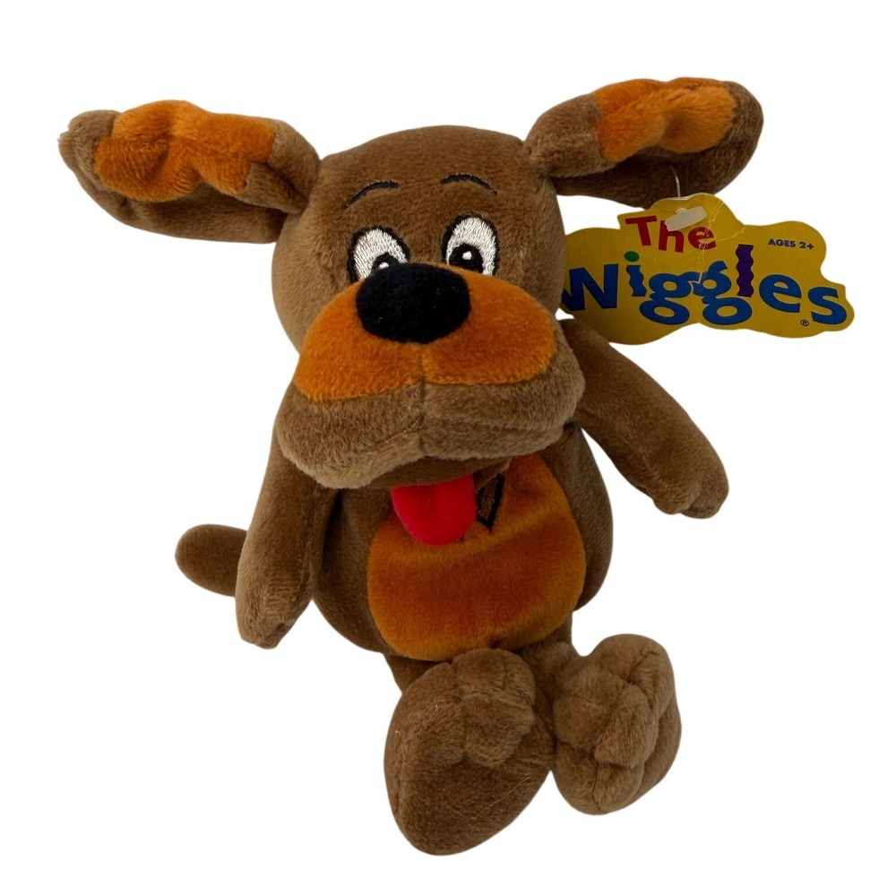 The Wiggles Wags The Dog Plush Stuffed Animal 2002 Spin Master Brown Toy NWT 8in